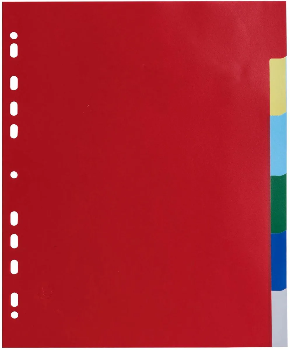 Exacompta 100x Tabbladen soepele PP 12/100ste - 6 tabs - A4 maxi - 83H van Exacompta in Geassorteerd – productfoto