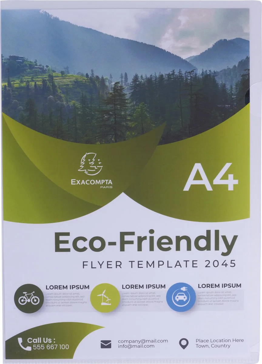 Exacompta 10x 100 insteekmappen L-vorm Forever gerecyclede PP 12/100e - 58320E de Exacompta en Transparent – photo produit