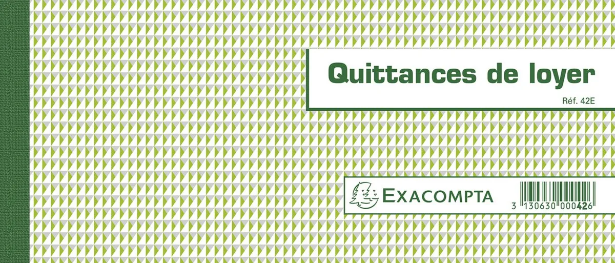 Exacompta 10x Bonboekje Huurkwitantie - 50 bladen - Horizontaal formaat 10,1x16,5cm - - 42E by Exacompta in Ander – product photo