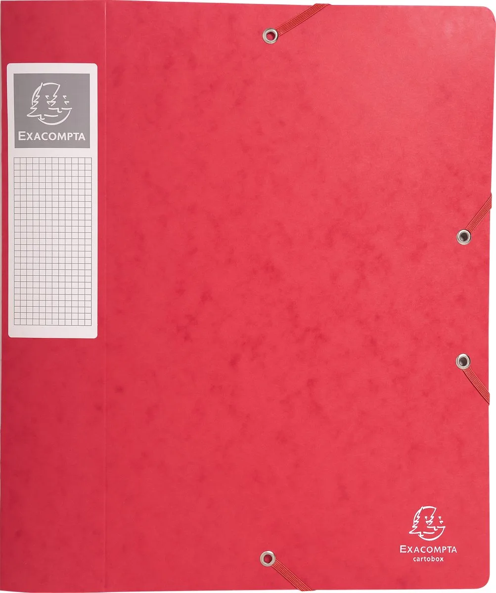 Exacompta 10x Cartobox Archiefdoos Rug 60mm - A4 (vlak geleverd) - 16009H van Exacompta in Rood – productfoto