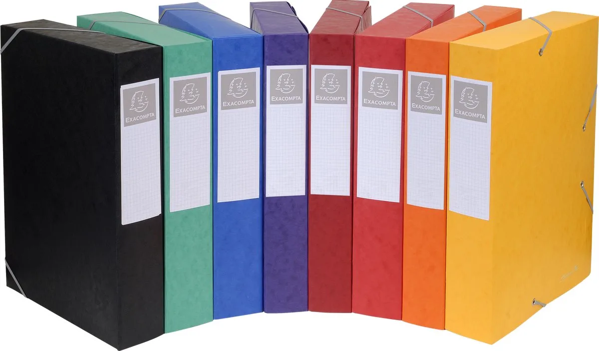 Exacompta 10x Cartobox Archiefdoos Rug 60mm - A4 (vlak geleverd) - 16000H van Exacompta in Geassorteerd – productfoto