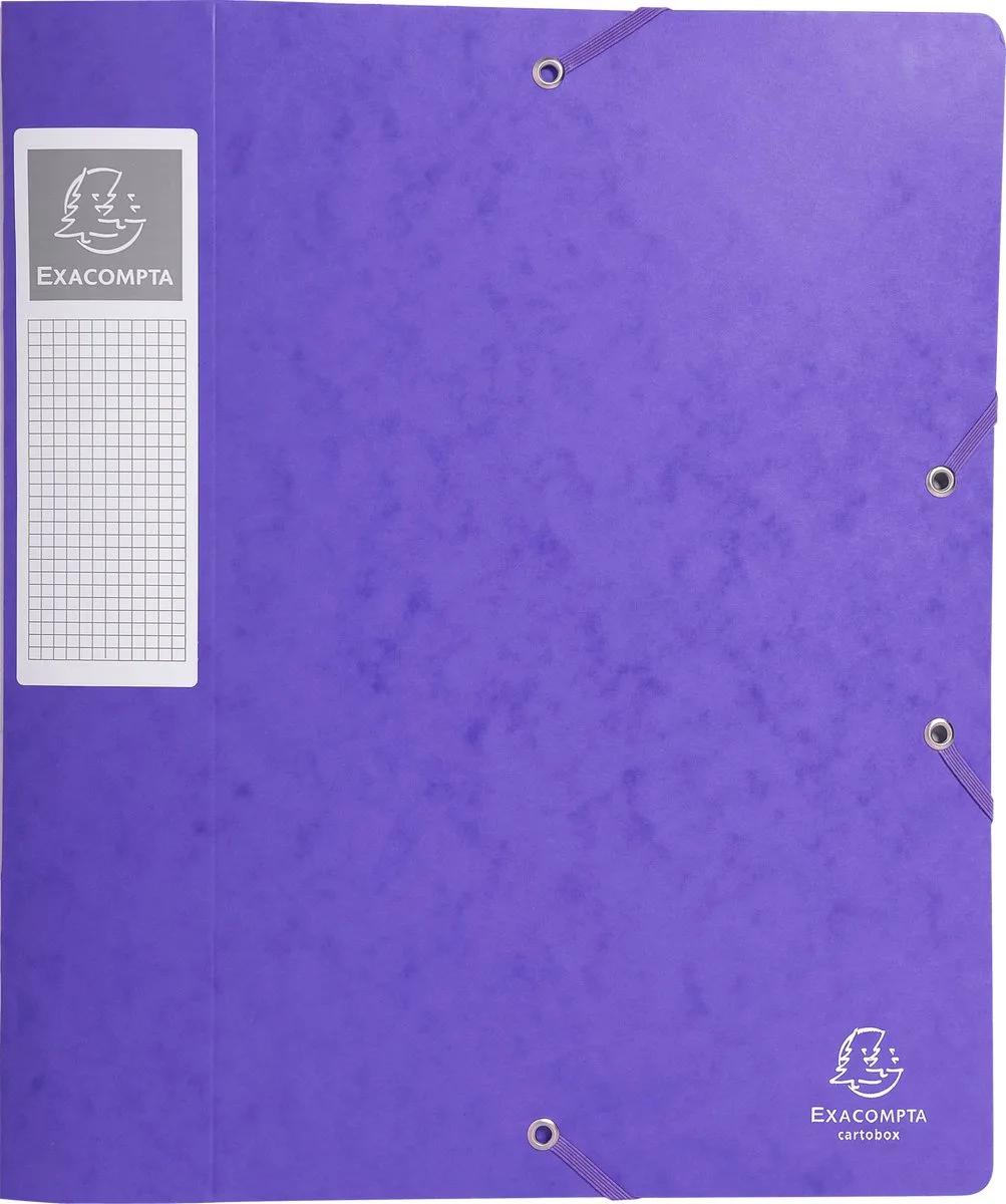Exacompta 10x Cartobox Archiefdoos Rug 60mm - A4 (vlak geleverd) - 16015H från Exacompta i Purper – produktbild