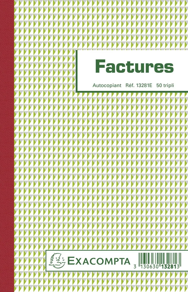 Exacompta 10x Doorschrijfpapier Facturen 21x13,5cm 50 bladen tripli zelfkopiërend - - 13281E by Exacompta in Ander – product photo
