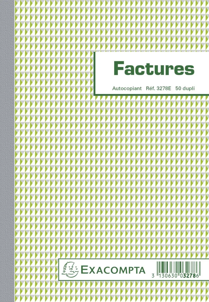 Exacompta 10x Doorschrijfpapier Facturen met BTW 21x14,8cm 50 zelfkopiërend papier dupli - - 3278E från Exacompta i Ander – produktbild
