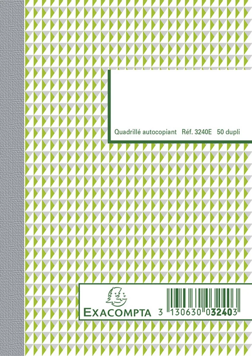 Exacompta 10x Doorschrijfpapier geruit 5x5 14,8x10,5cm 50 bladen dupli zelfkopiërend - - 3240E by Exacompta in Ander – product photo