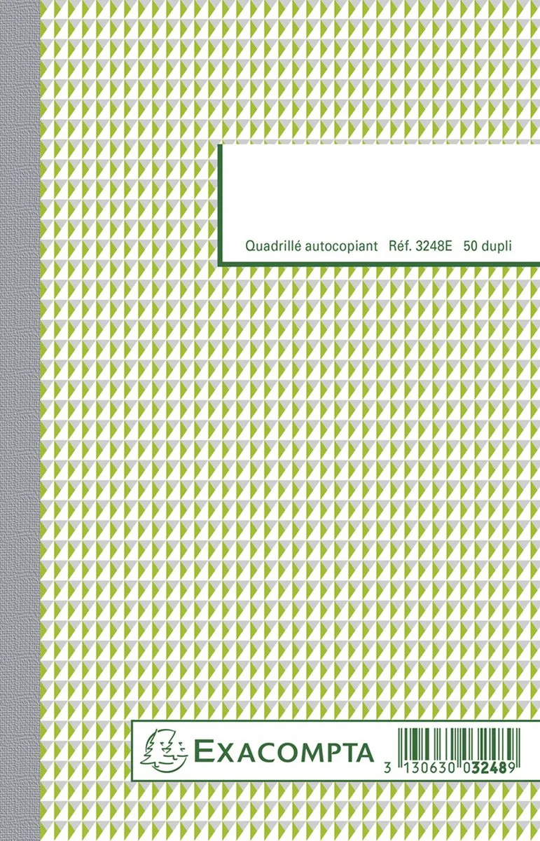 Exacompta 10x Doorschrijfpapier geruit 5x5 21x13,5cm 50 bladen zelfkopiërend papier dupli - - 3248E från Exacompta i Ander – produktbild