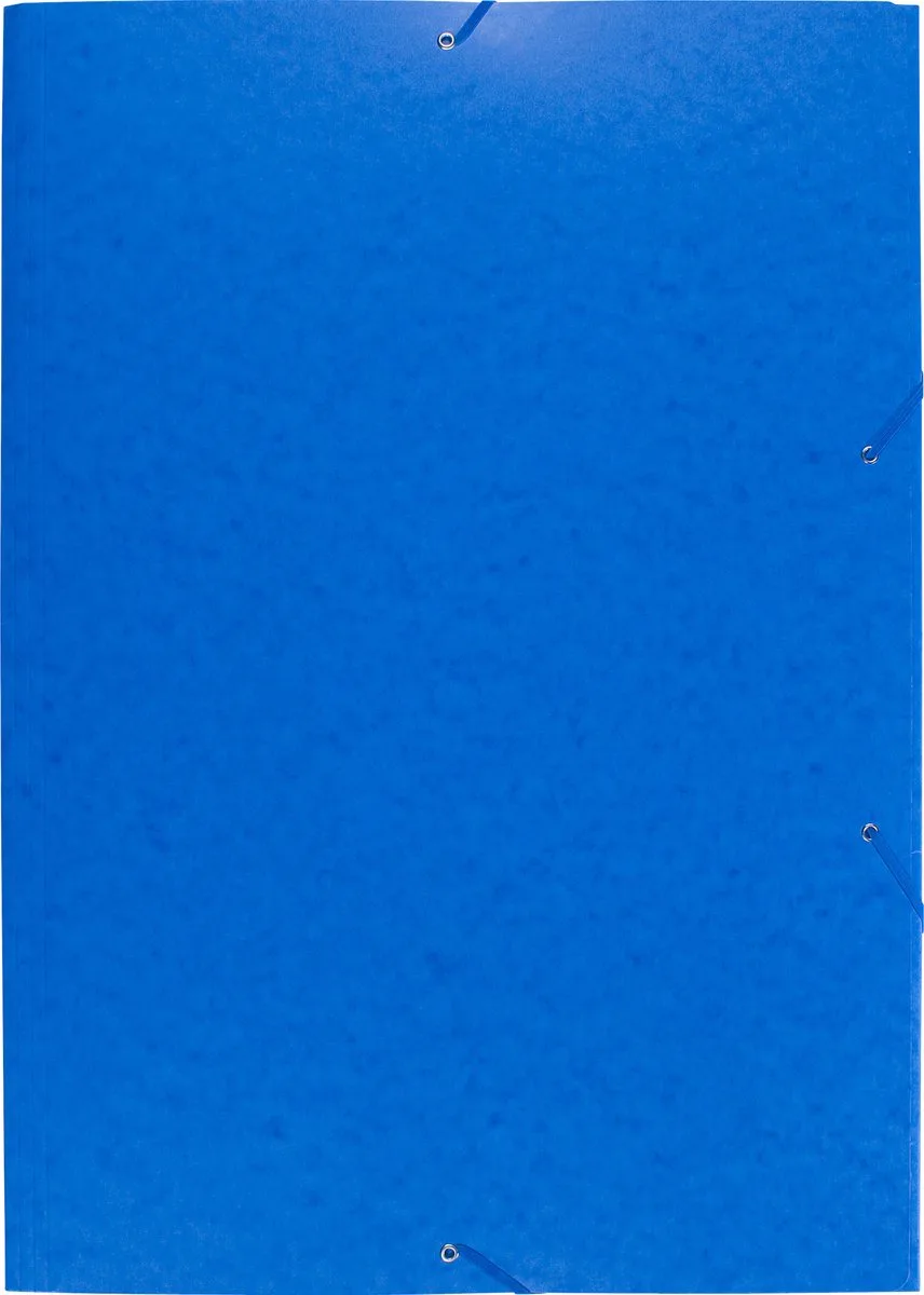 Exacompta 10x Elastomap met 3 kleppen in glanskarton 600gm2 - A2 - 59652E by Exacompta in Blue – product photo