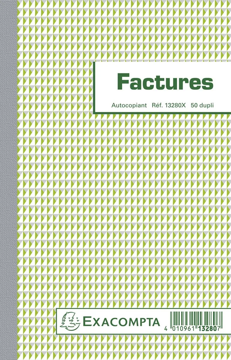 Exacompta 10x Facturen 21x13,5cm 50 blad doorschrijfpapier dupli Franstalig - - 13280X från Exacompta i Ander – produktbild