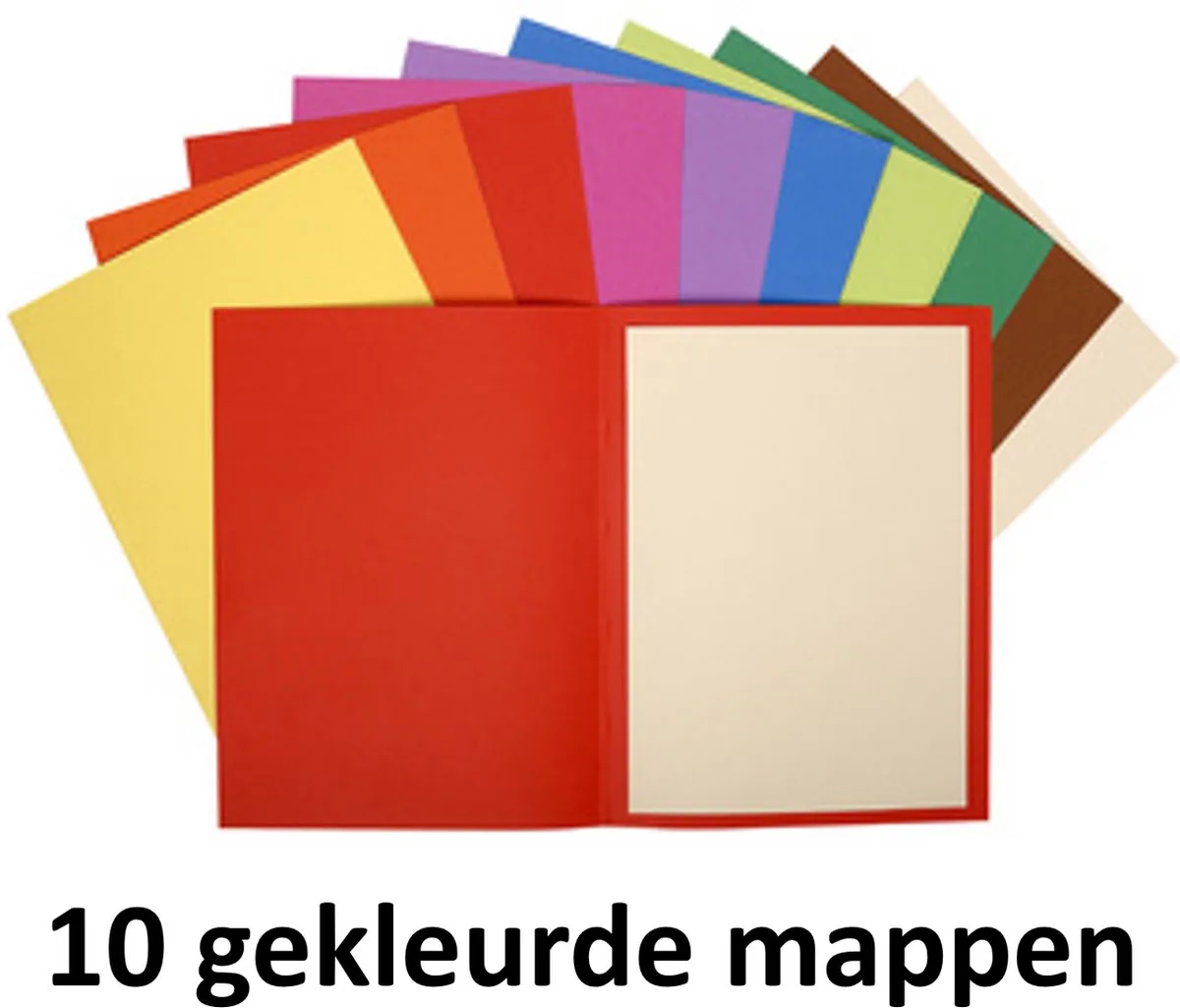 Exacompta 10x FLASH 220 - Pak 10 dossiermappen -100% gerecycleerd -24x32cm- - 160300E van Exacompta in Geassorteerd – productfoto