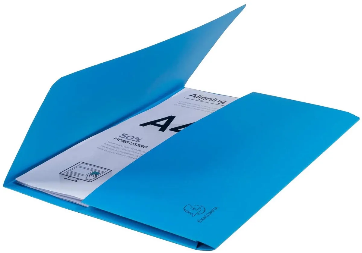 Exacompta 10x FOREVER® Pak van 10 pocketmappen 290g/m2 - 24x32cm voor A4 - 46972E van Exacompta in Lichtblauw – productfoto