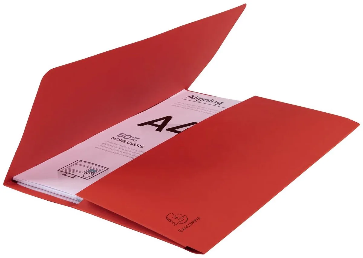 Exacompta 10x FOREVER® Pak van 10 pocketmappen 290g/m2 - 24x32cm voor A4 - 46975E van Exacompta in Rood – productfoto