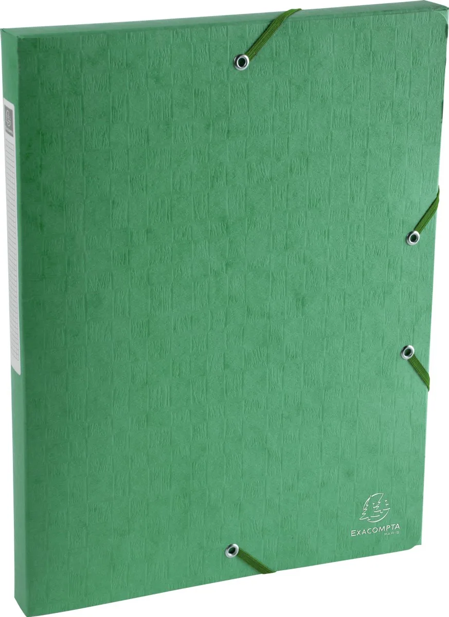 Exacompta 10x Klasseerdoos Scotten Rug 25mm - A4 - 50703E van Exacompta in Groen – productfoto