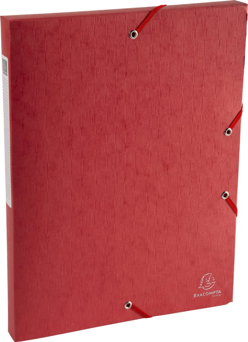 Exacompta 10x Klasseerdoos Scotten Rug 25mm - A4 - 50705E van Exacompta in Rood – productfoto