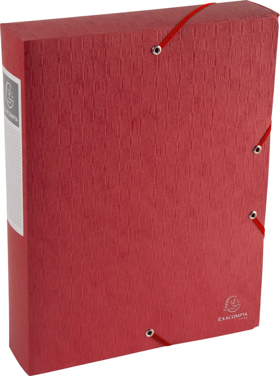 Exacompta 10x Klasseerdoos Scotten Rug 60mm - A4 - 50915E van Exacompta in Rood – productfoto