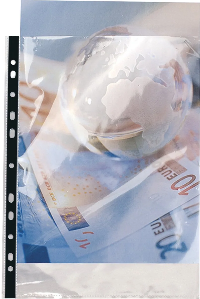Exacompta 10x Pak van 10 geperforeerde showtassen gladde PP 9/100ste - A4 - 5910E by Exacompta in Transparent – product photo