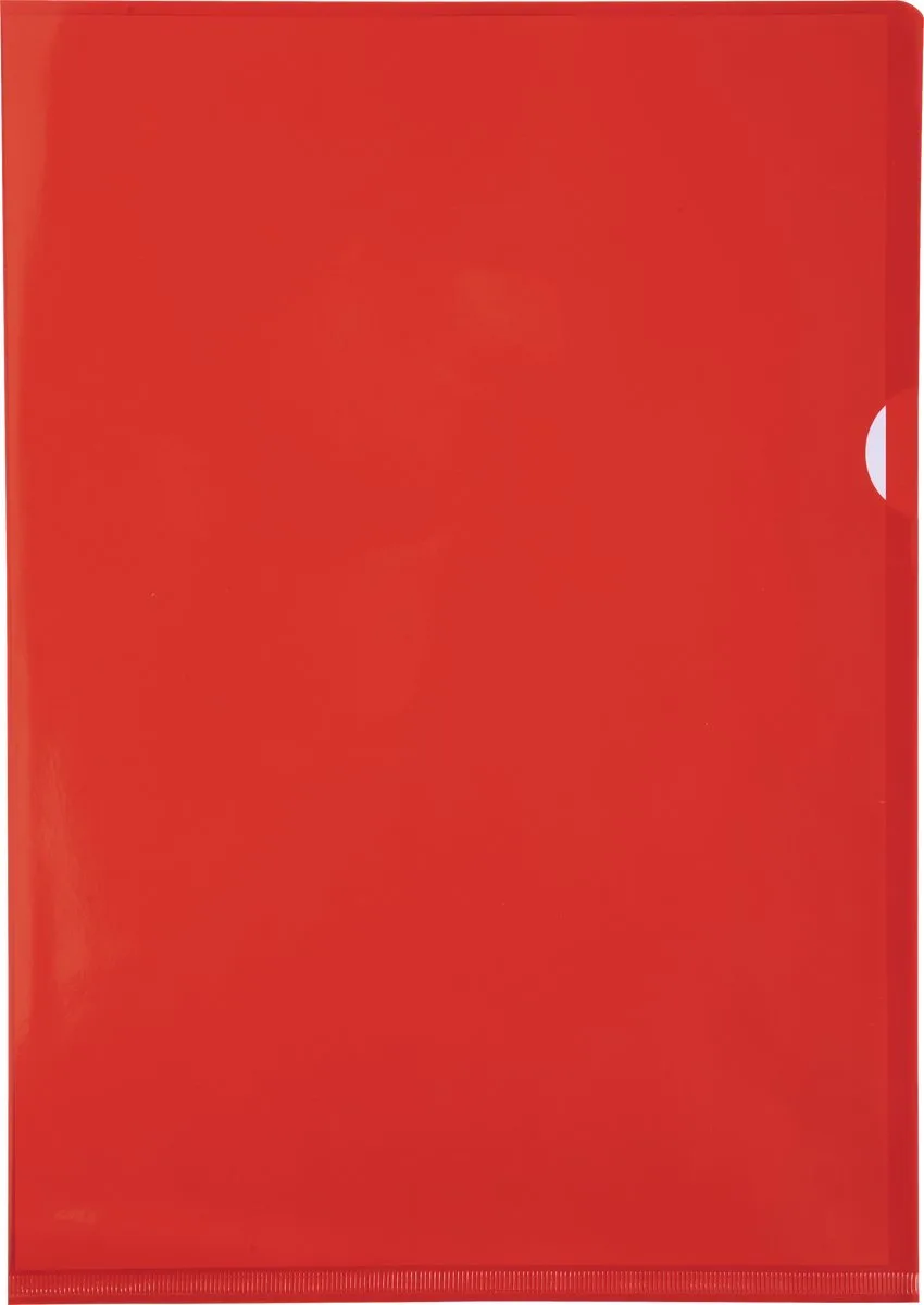 Exacompta 10x Pak van 10 L mappen - gladde en stevige PVC 13/100e - A4 - 660575E by Exacompta in Red – product photo