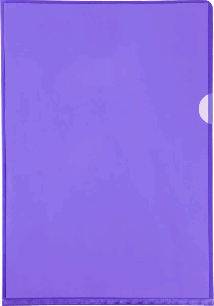 Exacompta 10x Pak van 10 L mappen - gladde en stevige PVC 13/100e - A4 - 660505E de Exacompta en Purper – photo produit