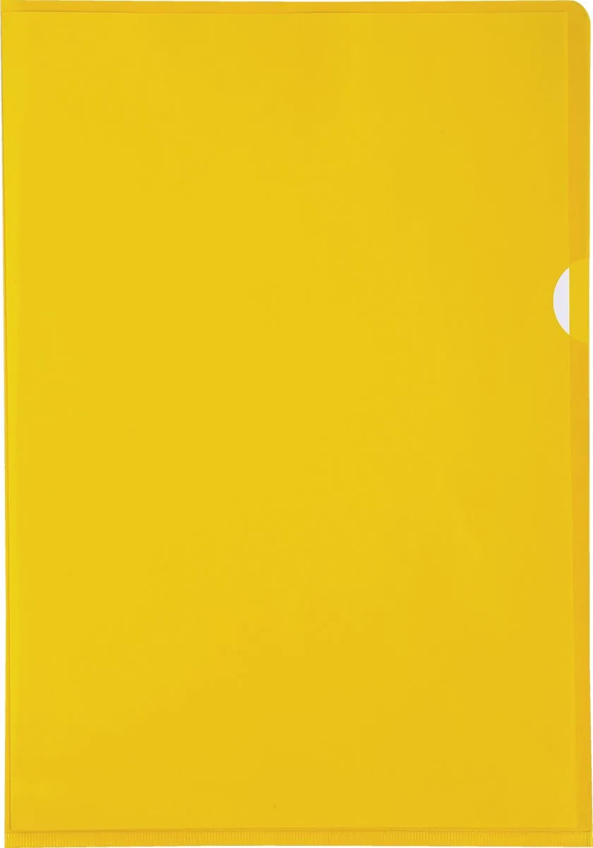 Exacompta 10x Pak van 10 L mappen - gladde en stevige PVC 13/100e - A4 - 660535E by Exacompta in Yellow – product photo