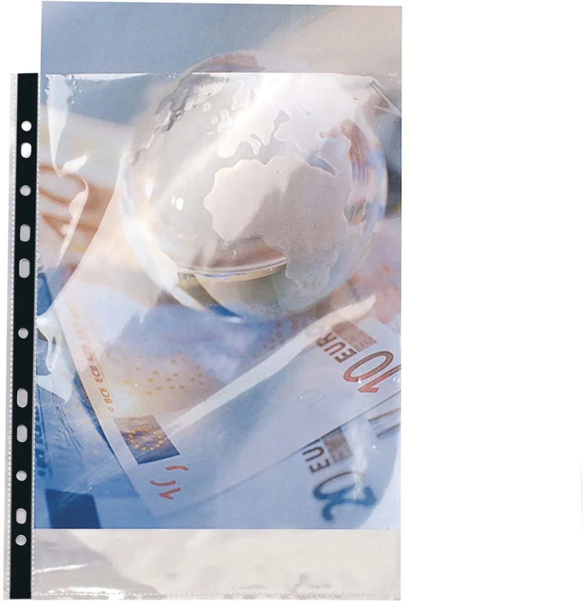 Exacompta 10x Pak van 100 geperforeerde showtassen - gladde PP 9/100ste - A4 - 5900E by Exacompta in Transparent – product photo