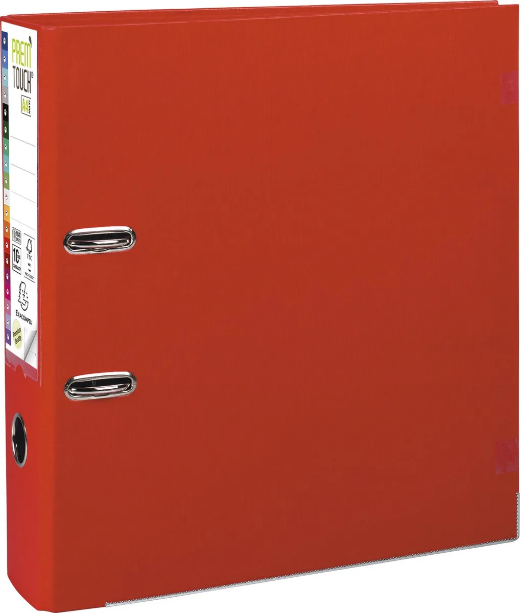 Exacompta 10x Prem'Touch® PP Ordner met hefboom - Rug 80mm - A4 maxi - 53345E by Exacompta in Red – product photo