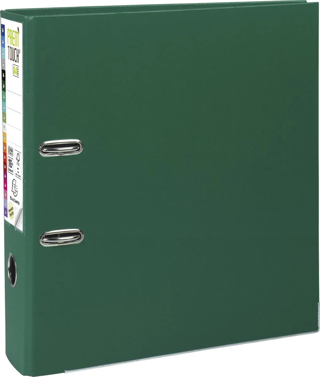 Exacompta 10x Prem'Touch® PP Ordner met hefboom - Rug 80mm - A4 maxi - 53353E by Exacompta in Dark green – product photo