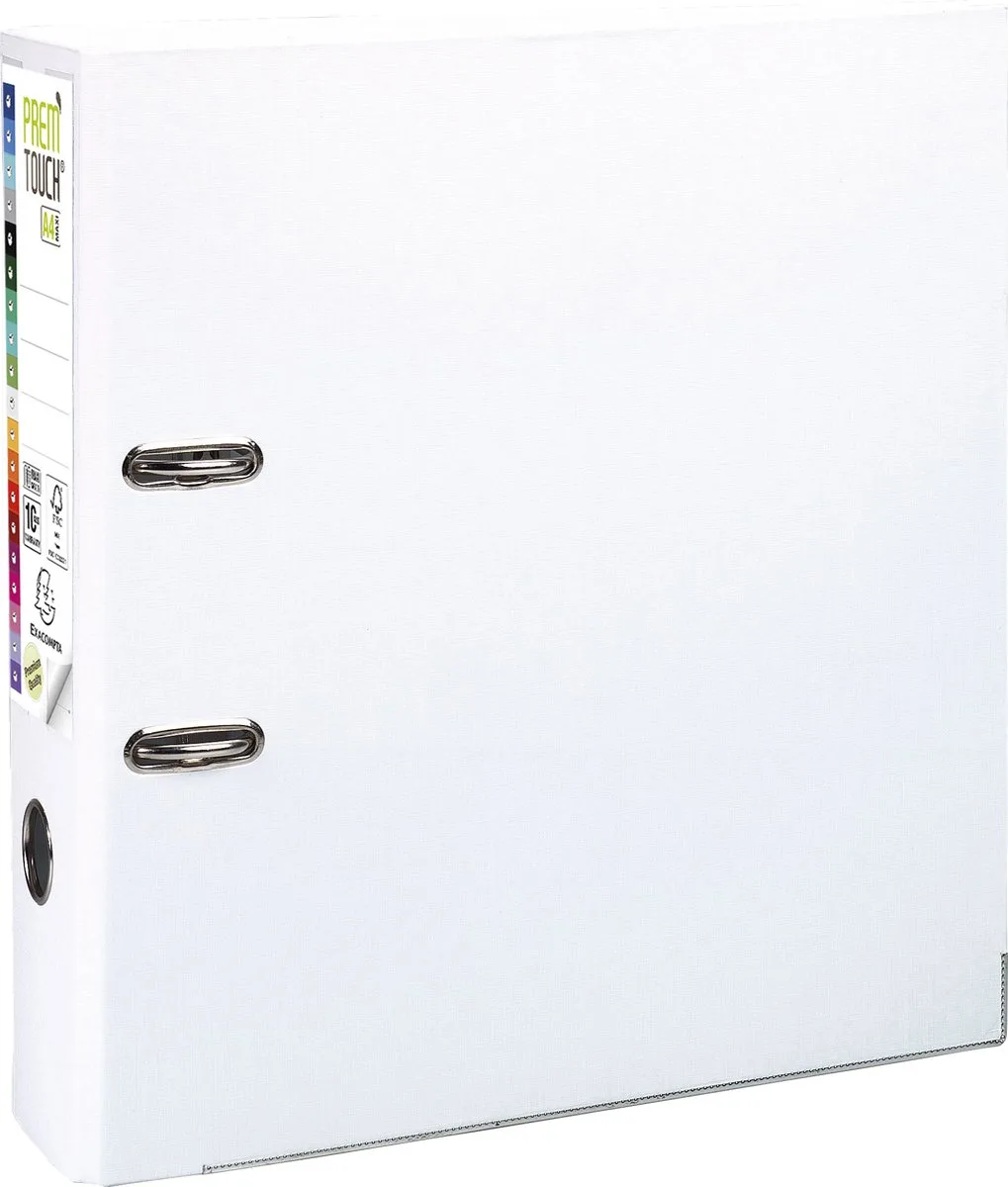Exacompta 10x Prem'Touch® PP Ordner met hefboom - Rug 80mm - A4 maxi - 53348E van Exacompta in Wit – productfoto