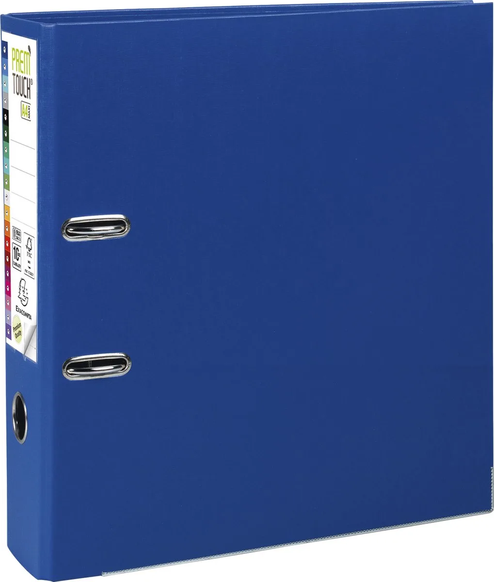 Exacompta 10x Prem'Touch® PP Ordner met hefboom - Rug 80mm - A4 maxi - 53352E by Exacompta in Dark blue – product photo