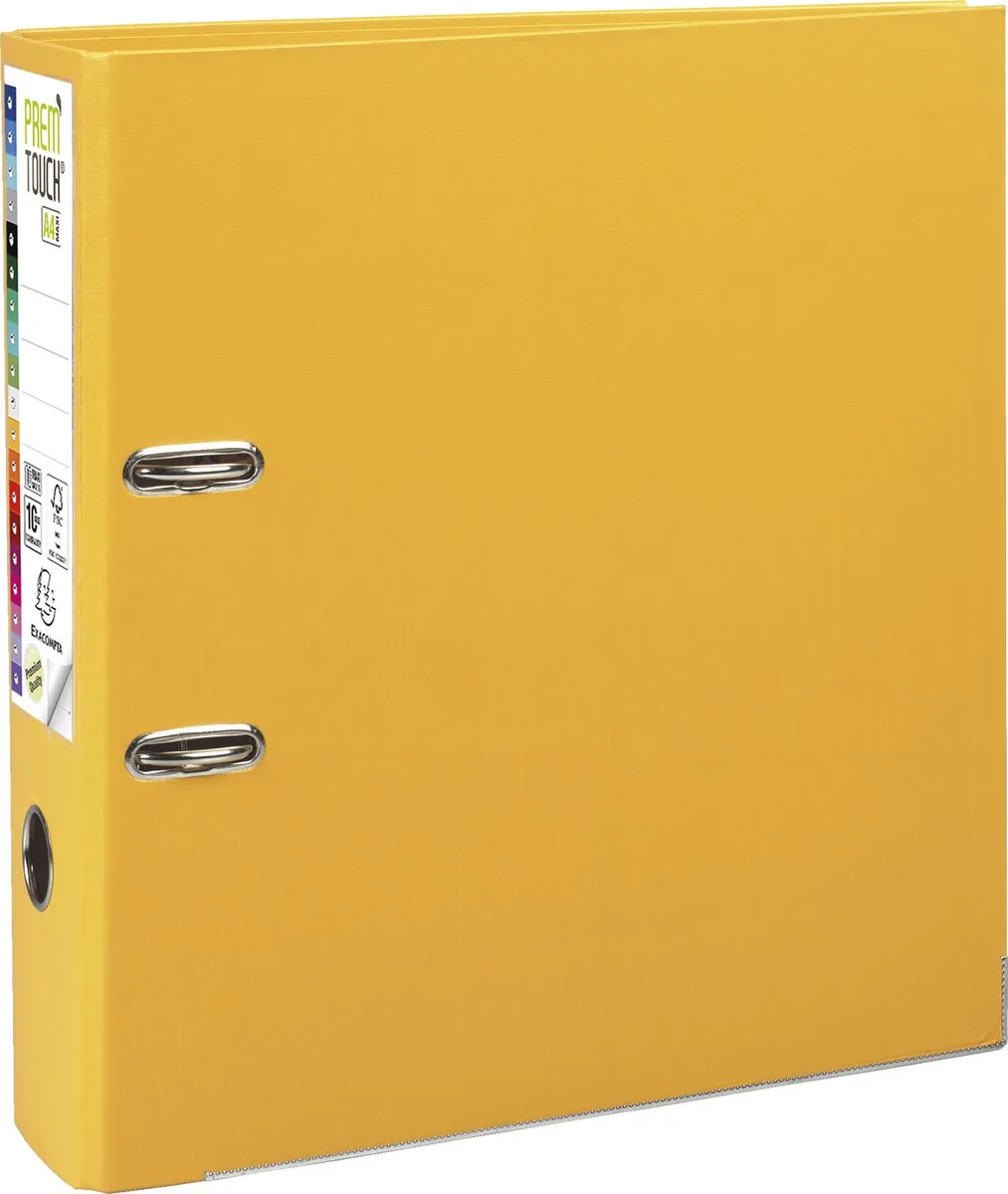 Exacompta 10x Prem'Touch® PP Ordner met hefboom - Rug 80mm - A4 maxi - 53349E by Exacompta in Yellow – product photo
