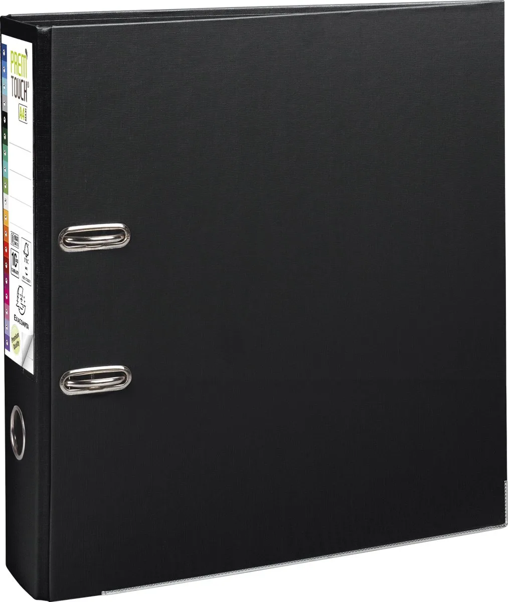 Exacompta 10x Prem'Touch® PP Ordner met hefboom - Rug 80mm - A4 maxi - 53341E von Exacompta in Schwarz – Produktfoto