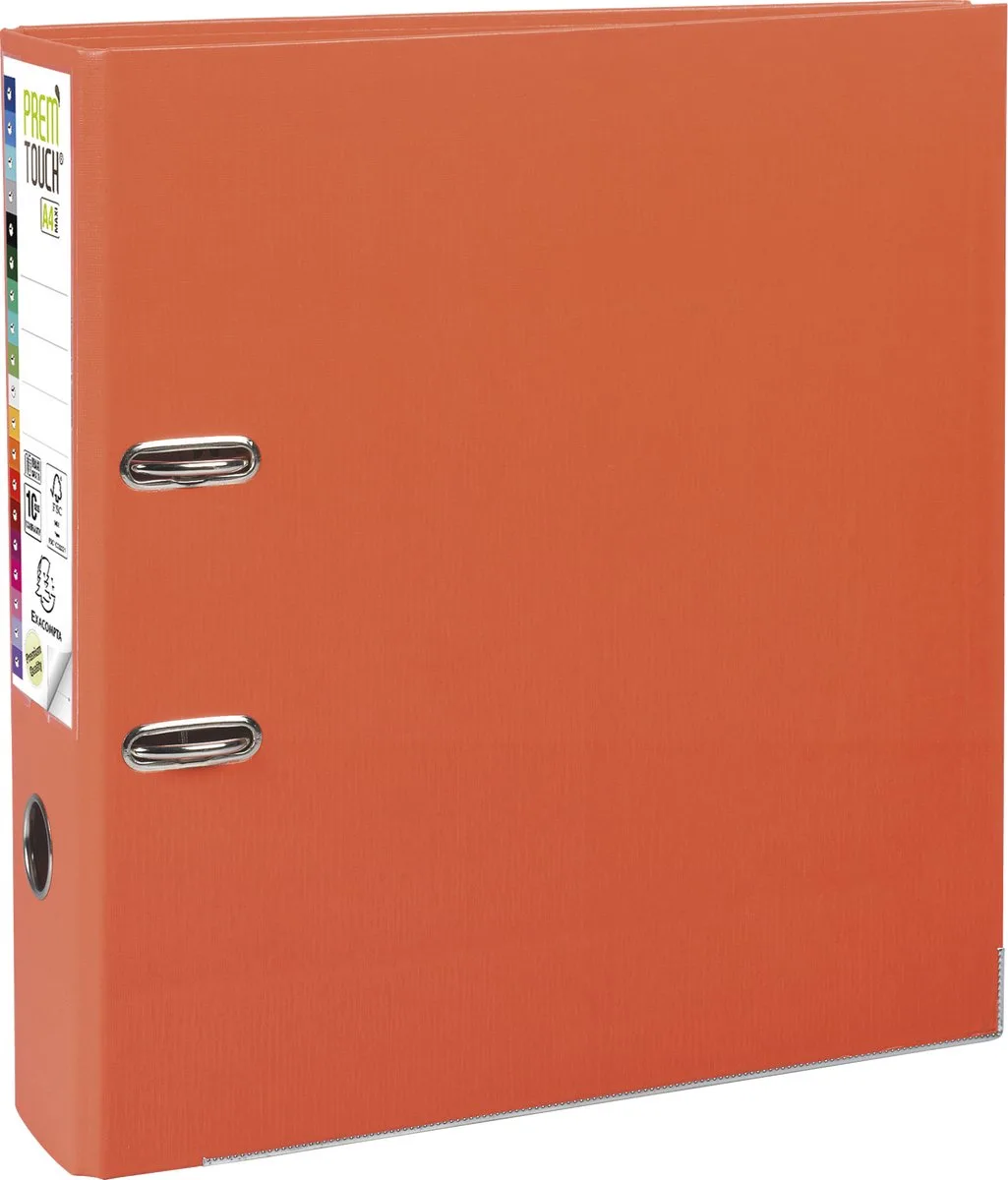 Exacompta 10x Prem'Touch® PP Ordner met hefboom - Rug 80mm - A4 maxi - 53344E van Exacompta in Oranje – productfoto