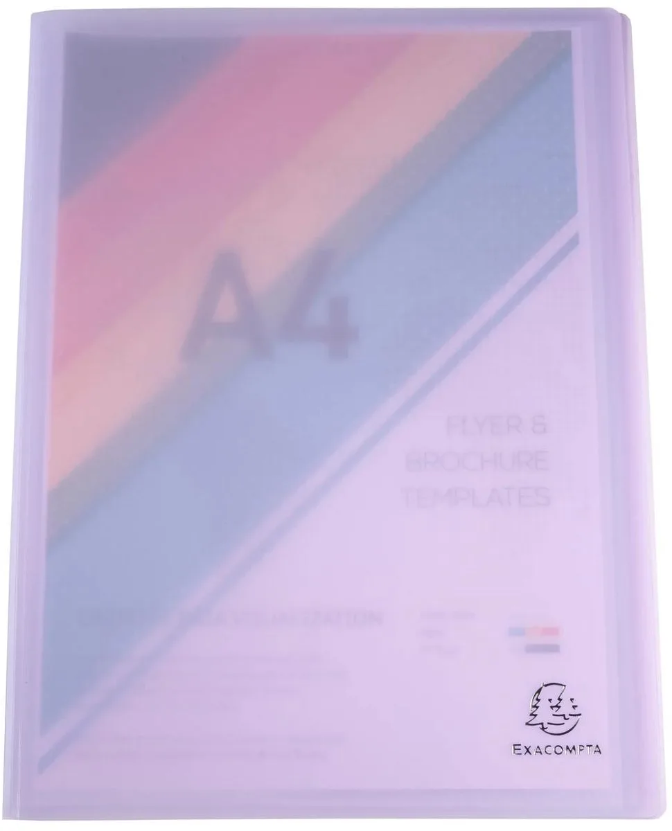 Exacompta 10x Showalbum in halfharde polypropyleen Chromaline Pastel 80 zichten - A4 - 88475E by Exacompta in Mauve – product photo