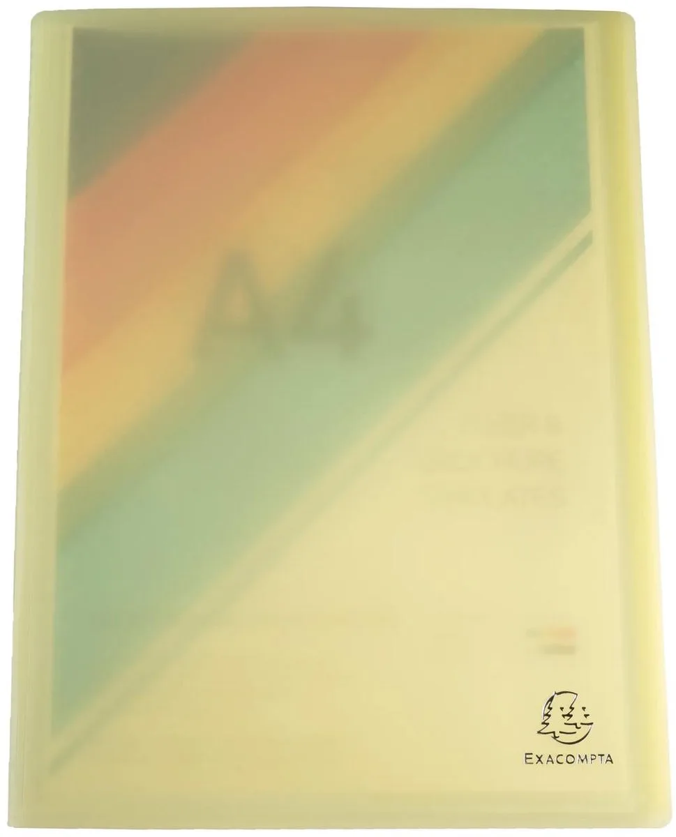 Exacompta 10x Showalbum in halfharde polypropyleen Chromaline Pastel 80 zichten - A4 - 88479E by Exacompta in Yellow – product photo