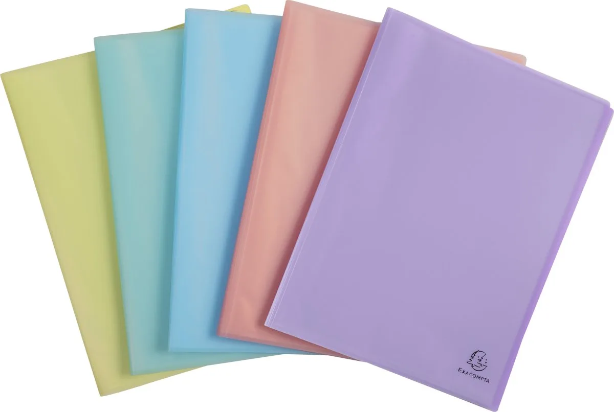 Exacompta 10x Showalbum in halfharde polypropyleen Chromaline Pastel 50 tassen - 100 zichten A4 - 88570E by Exacompta in Geassorteerd – product photo