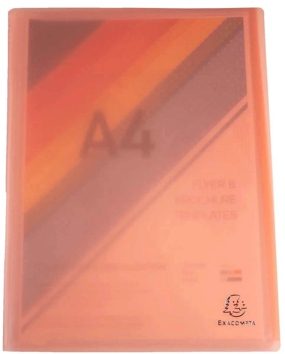 Exacompta 10x Showalbum in halfharde polypropyleen Chromaline Pastel 80 zichten - A4 - 88477E by Exacompta in Koraal – product photo
