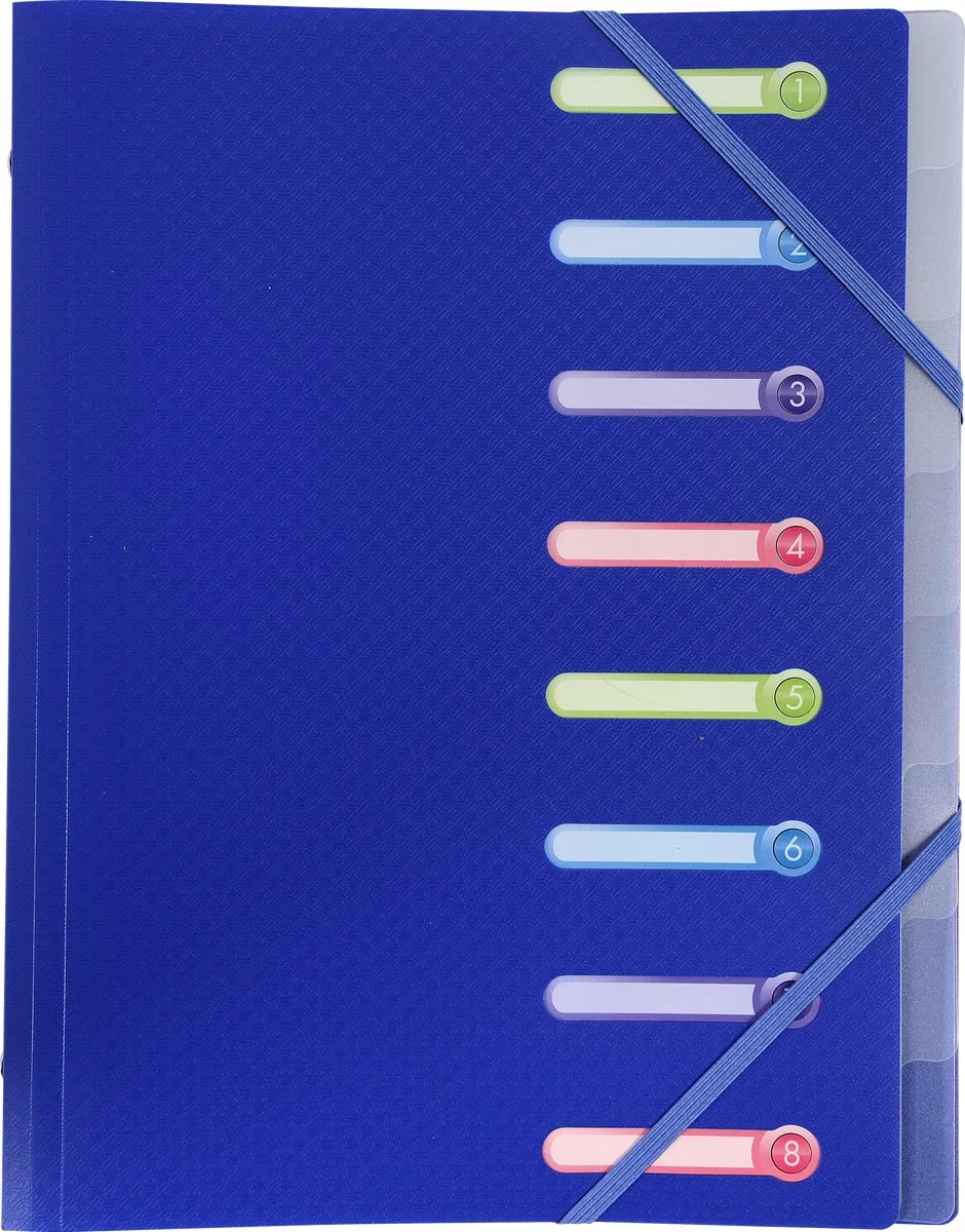 Exacompta 10x Sorteermap in PP met uitgesneden vensters - 8 indelingen - 24x32 cm - 56180E by Exacompta in Geassorteerd – product photo