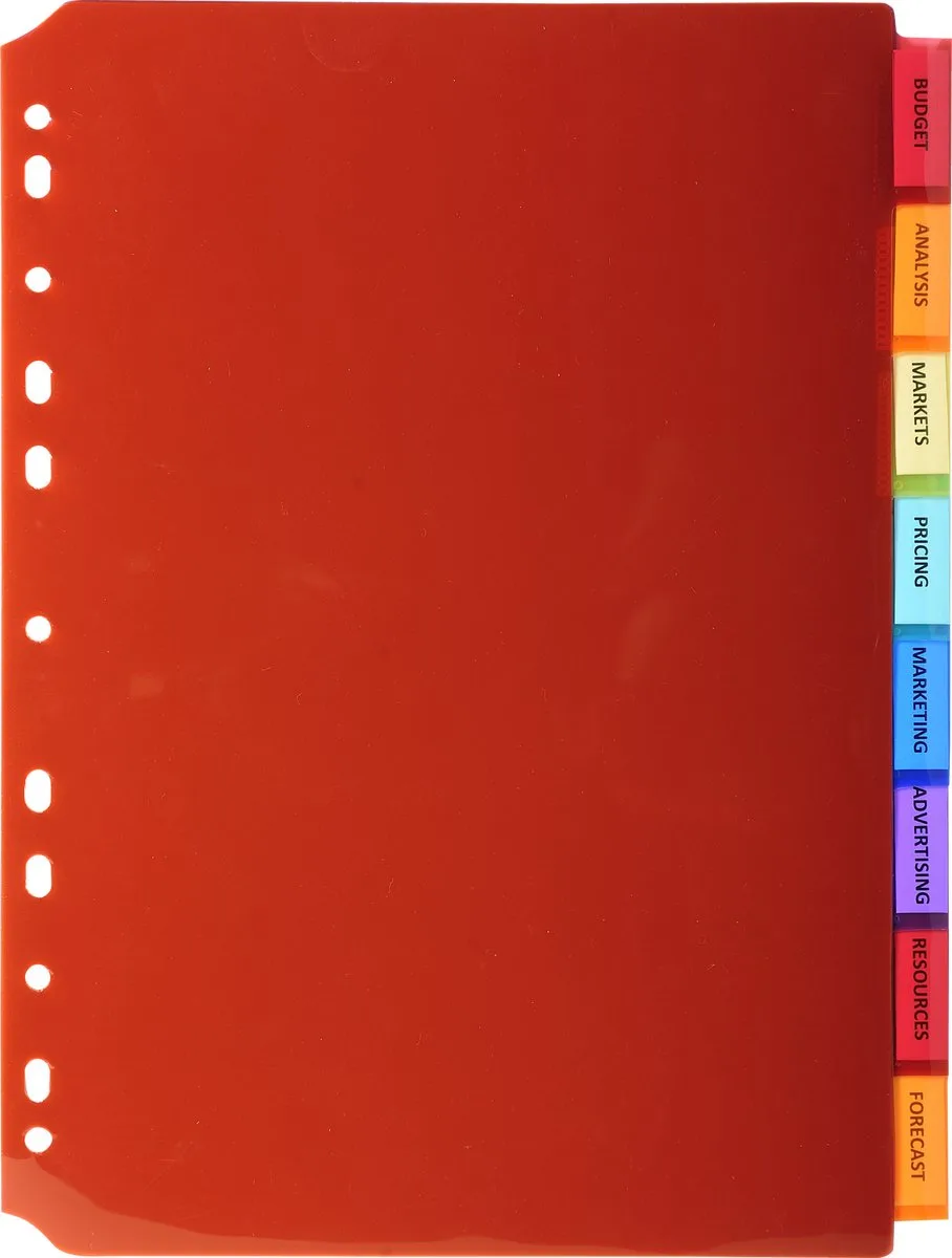 Exacompta 10x Tabbladen in Doorzichtige PP met neutrale tabs in etikethouder - 8 tabs - A4 - 3908E by Exacompta in Geassorteerd – product photo