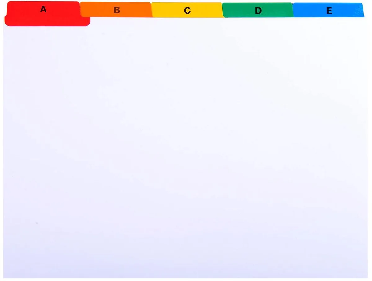 Exacompta 10x Tabbladen voor steekkaartenbakken - bedrukt met A-Z wit karton 160g - 25 tabs - A5 - Wit - 13998E by Exacompta in White – product photo