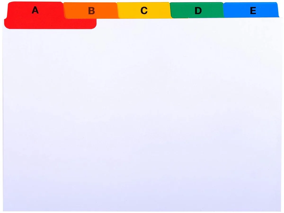 Exacompta 10x Tabbladen voor steekkaartenbakken - bedrukt met A-Z wit karton 160g - 25 tabs - A6 - Wit - 13997E von Exacompta in Weiß – Produktfoto