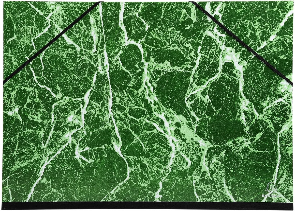 Exacompta 10x Tekenmap gemarmerd vernist papier met elastieken 37x52 - 1/2 raisin - 635E de Exacompta en Vert – photo produit