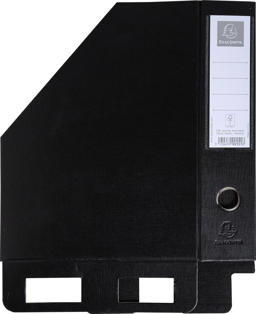 Exacompta 10x Tijdschriftenhouder PP - Rug 70mm - vlak geleverd - 23x31cm - 90151E by Exacompta in Black – product photo
