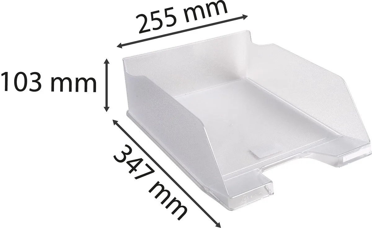Exacompta 11523D Premium Combo Maxi DIN A4 brievenbak. Ideaal voor het ordenen van uw documenten. Robuuste en stapelbare, kristalheldere opbergbak. von Exacompta – Produktfoto