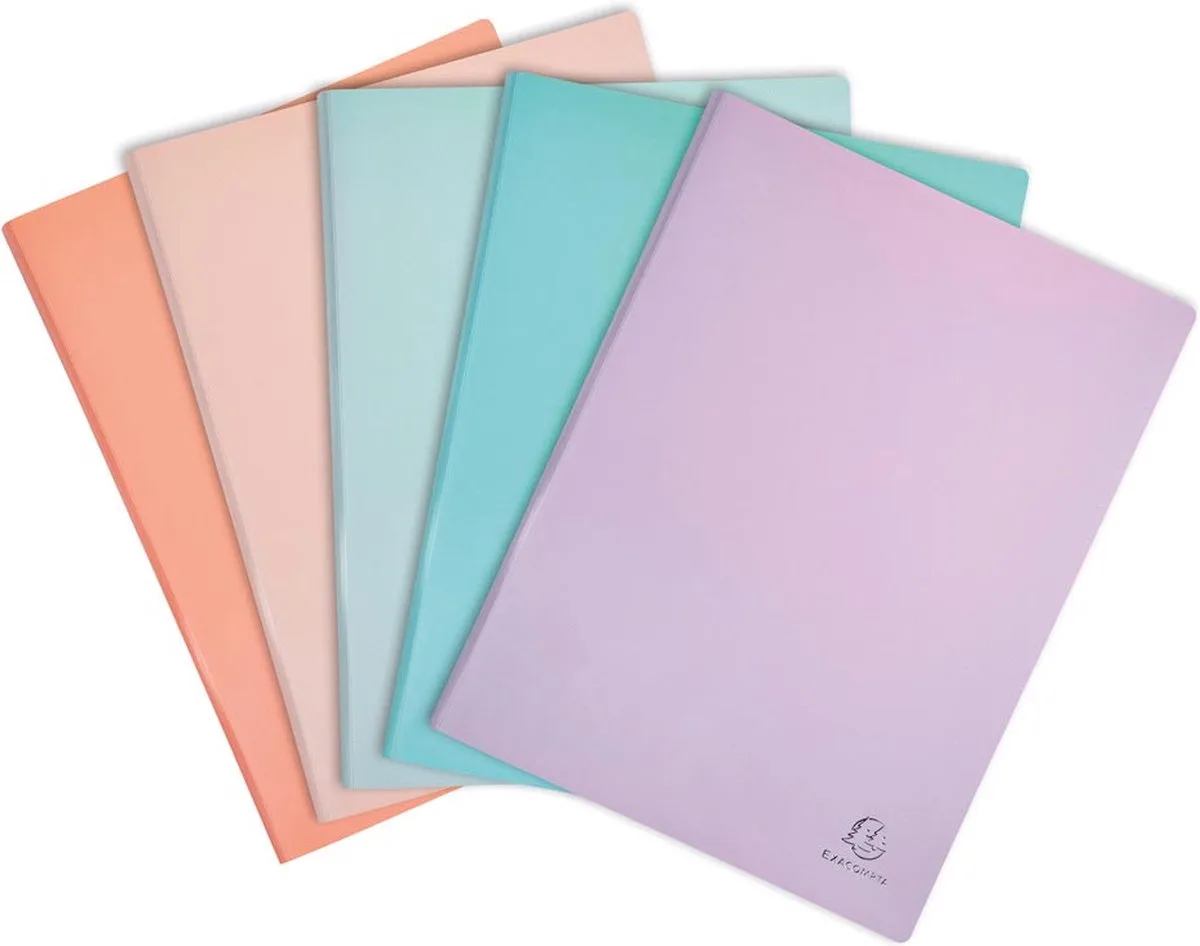 Exacompta 12x AQUAREL showalbum halfharde PP omslag - 40 tassen - 80 zichten - A4 - 88460E by Exacompta in Geassorteerd – product photo