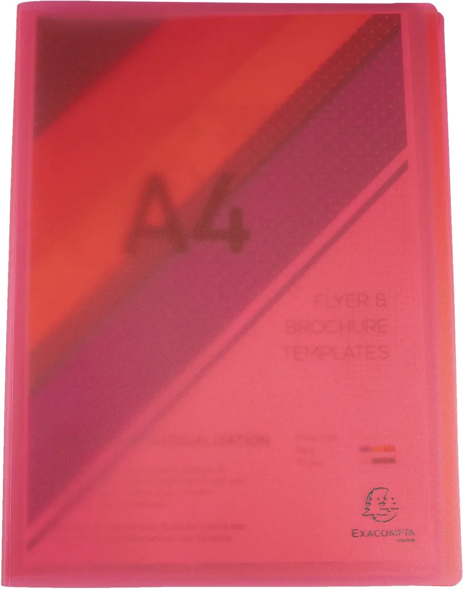 Exacompta 12x Chromaline showalbum met vaste rug PP - 30 tassen - 60 zichten - A4 - 85365E by Exacompta in Red – product photo