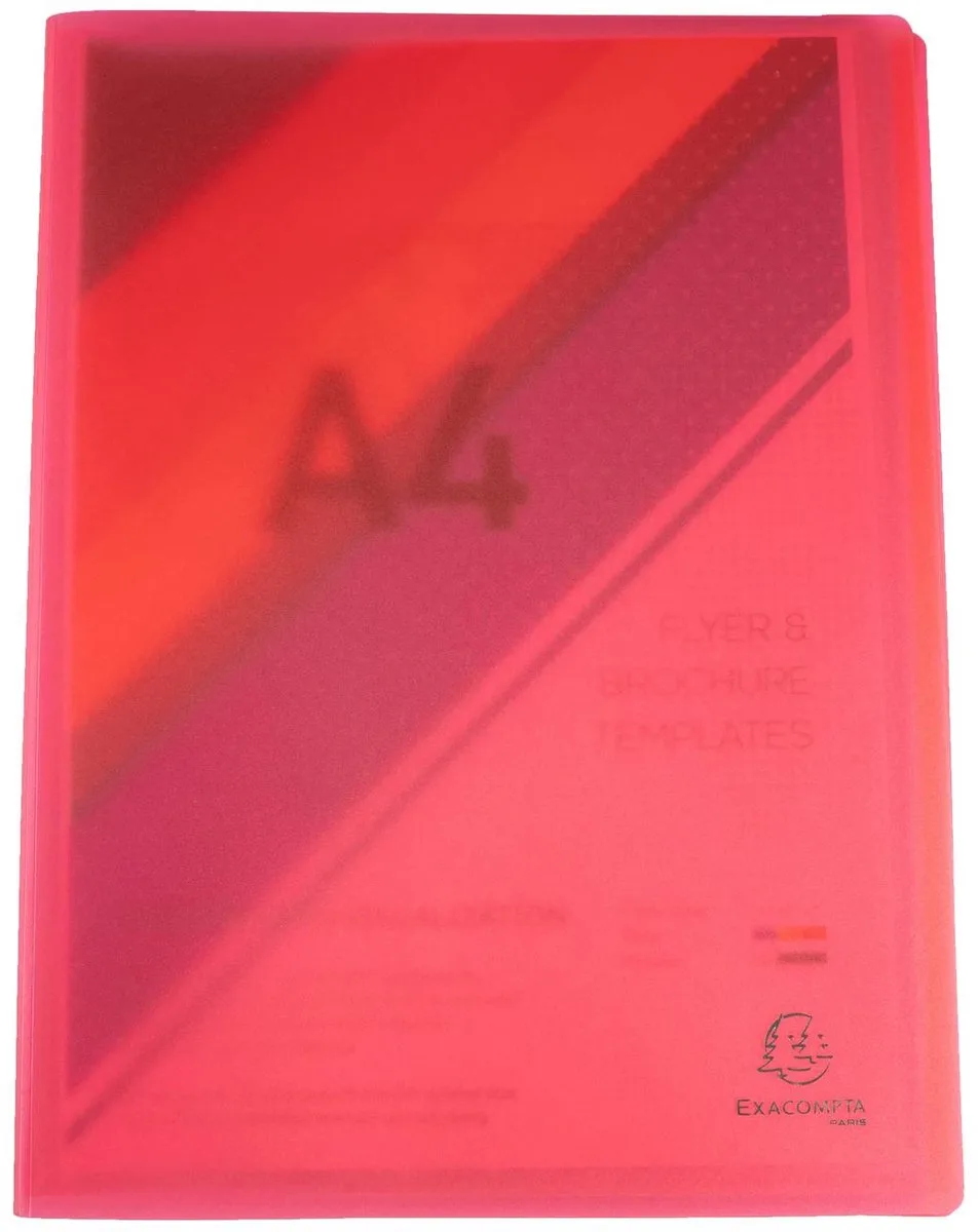 Exacompta 12x Chromaline showalbum met vaste rug PP - 40 tassen - 80 zichten - A4 - 85465E by Exacompta in Red – product photo