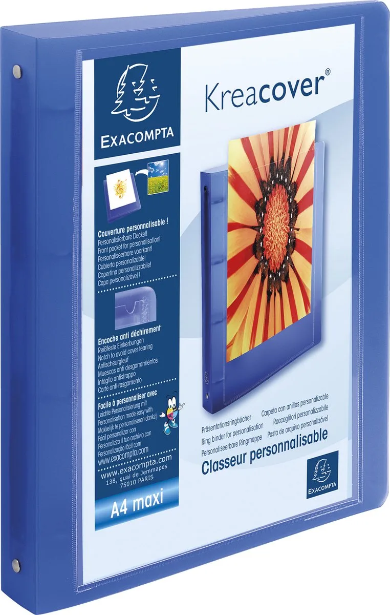 Exacompta 15x Kreacover Ringband Chromaline PP 7/10de met 4 ringen van 30mm - A4 maxi - 51769E van Exacompta in Geassorteerd – productfoto