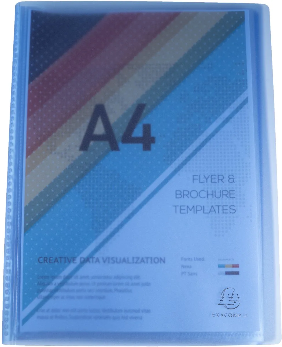 Exacompta 20x Chromaline showalbum met vaste rug PP - 20 tassen - 40 zichten - A4 - 85269E van Exacompta in Geassorteerd – productfoto