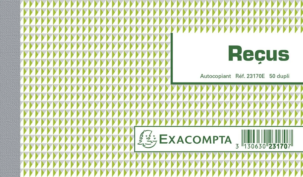 Exacompta 20x Doorschrijfpapier ontvangstbewijzen 10,5x18cm 50 bladen zelfkopiërend papier - - 23170E van Exacompta in Ander – productfoto