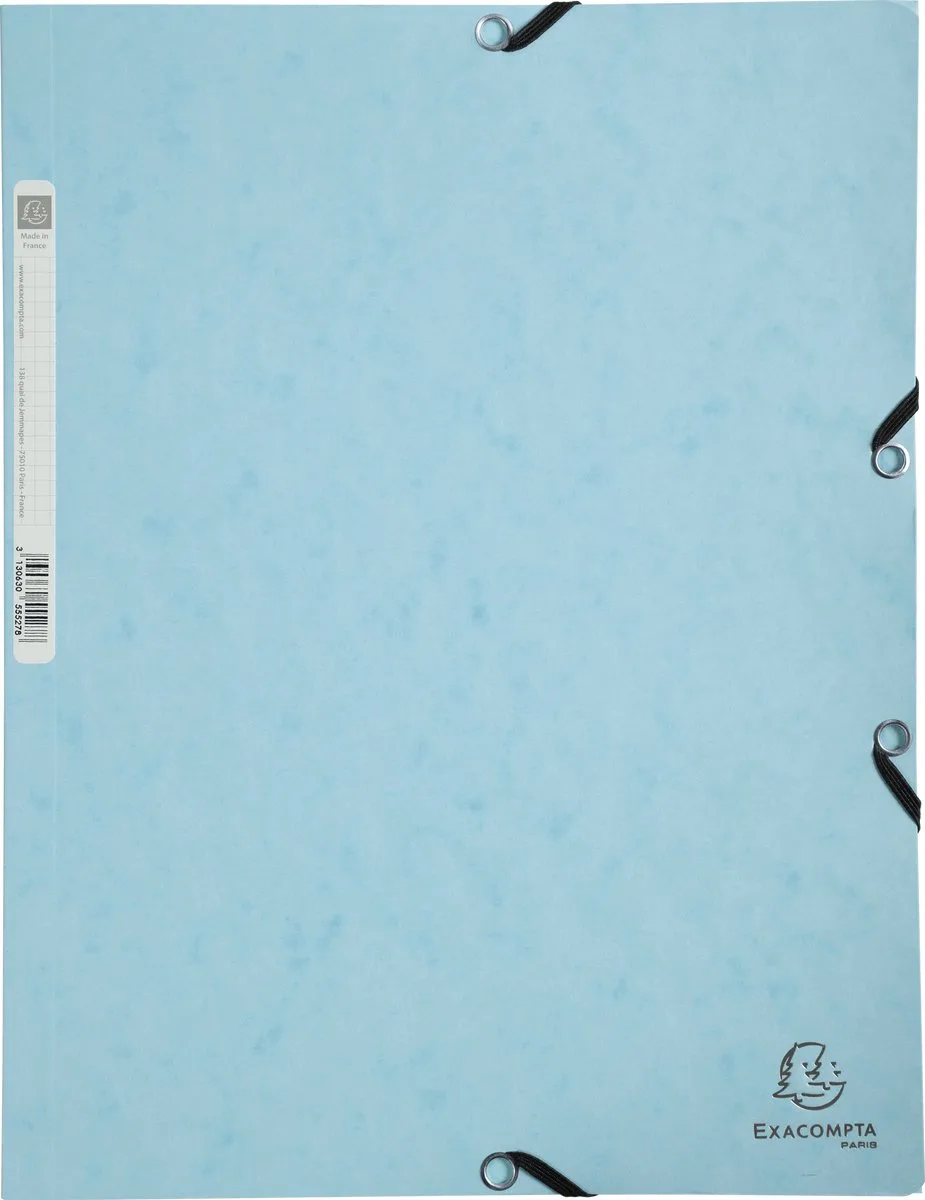 Exacompta 25x AQUAREL - Elastomap in glanskarton 400g/m2 - A4 - 55528E by Exacompta in Pastelblauw – product photo