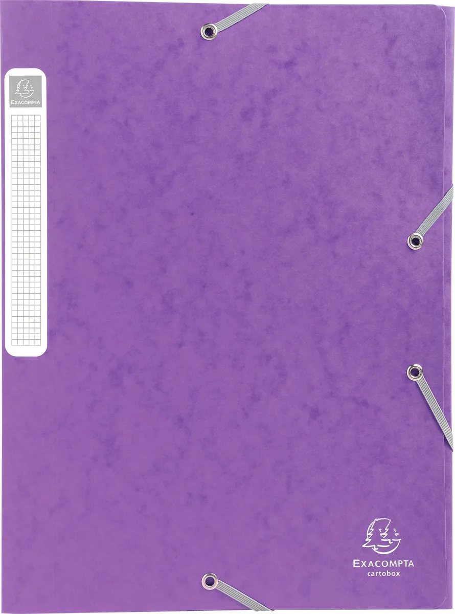 Exacompta 25x Cartobox Archiefdoos Rug 25mm - A4 (vlak geleverd) - 18515H de Exacompta en Purper – photo produit