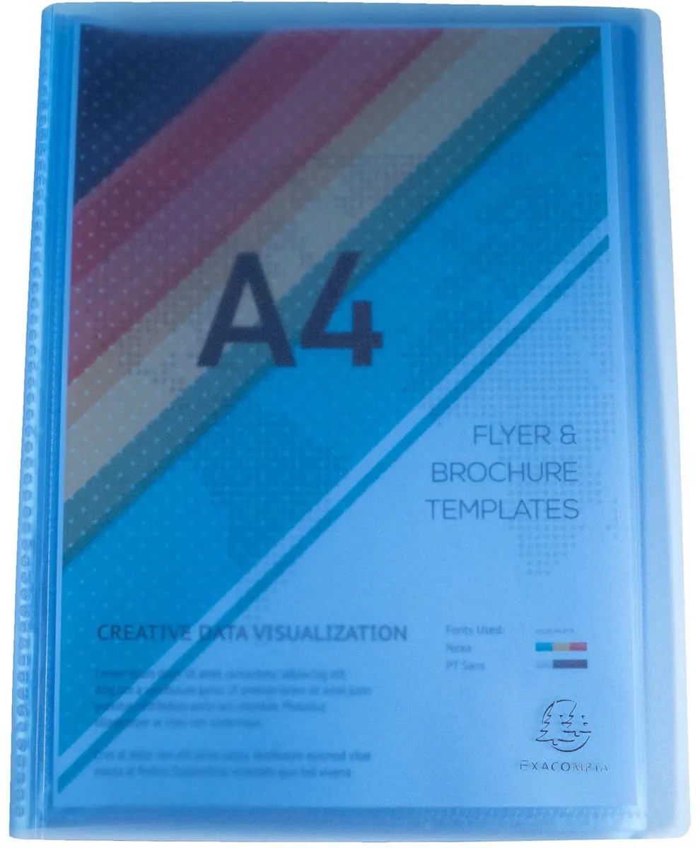 Exacompta 25x Chromaline showalbum met vaste rug PP - 10 tassen - 20 zichten - A4 - 85169E från Exacompta i Geassorteerd – produktbild